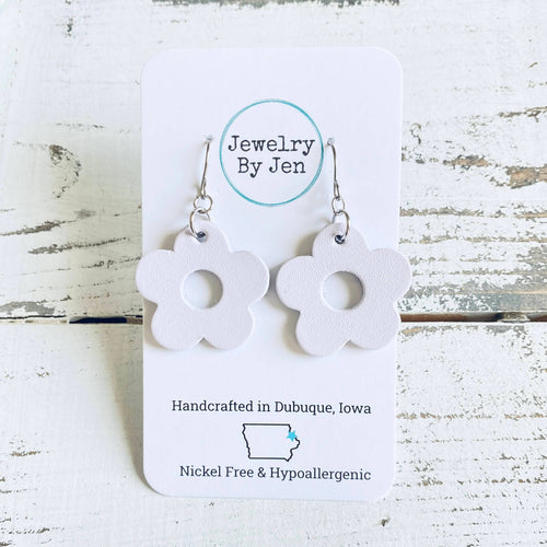 Petite Flower Earrings: Antique Heather