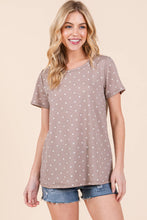 Load image into Gallery viewer, Taupe Polka Dot Top