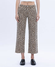 Load image into Gallery viewer, Vervet High Rise Animal Print Crop Wide Leg Jeans