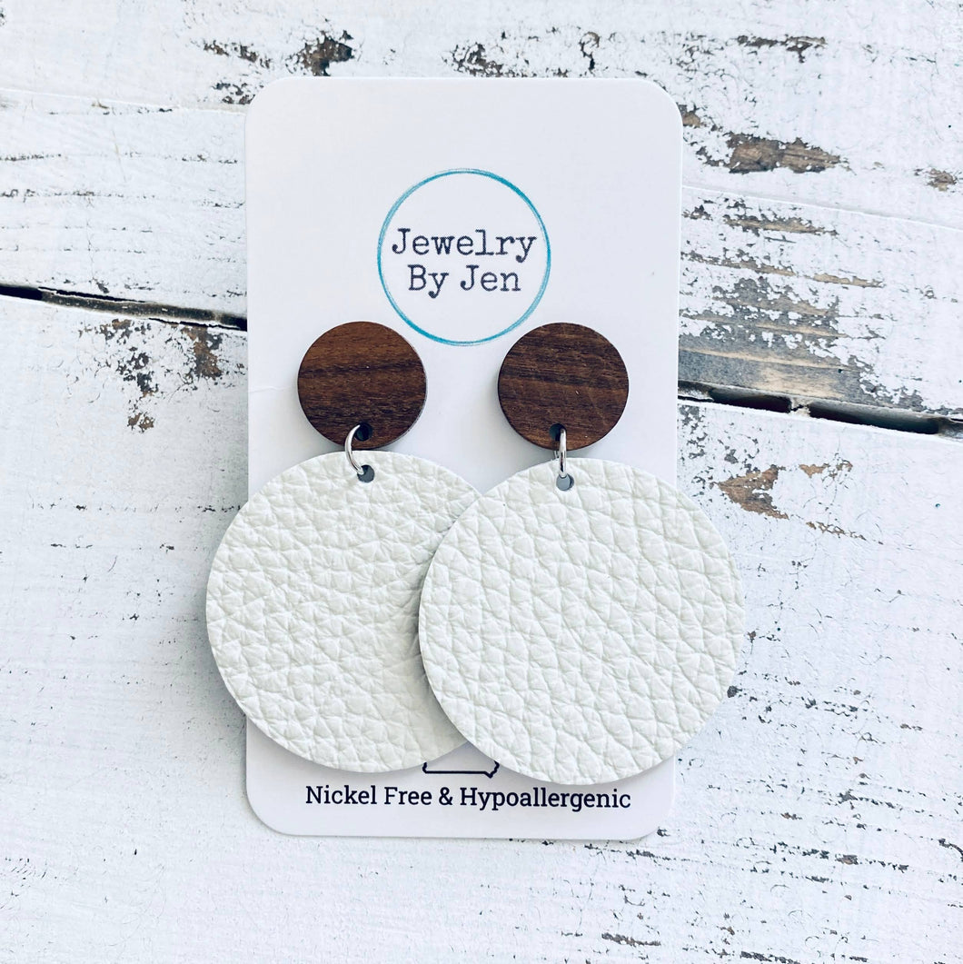 Wood Stud Earring: Cream Earrings