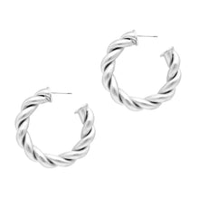 Load image into Gallery viewer, Riley Braided Hoop Earrings: Gold