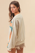 Load image into Gallery viewer, Ivory French Terry Color Block Sweatshirt