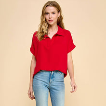 Load image into Gallery viewer, Red Solid Basic Top