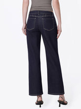 Load image into Gallery viewer, Vervet Mid Rise Dark Wash Yoke Detail