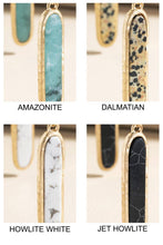 Load image into Gallery viewer, Metal Bar Earring with Stone: Dal