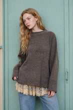 Load image into Gallery viewer, Mocha Heathered Checkered Sweater