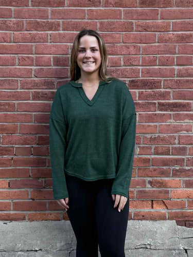 Forest Green Notch Top