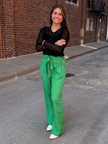 Green Casual Pants