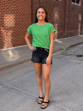 Load image into Gallery viewer, Green Textured Crew Neck Top