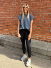 Load image into Gallery viewer, Denim Round Neck Knit Top