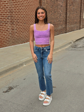 Load image into Gallery viewer, 2 Way Neckline Washed Ribbed Seamless Tank