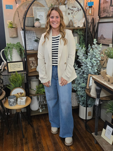Khaki Double Breasted Blazer