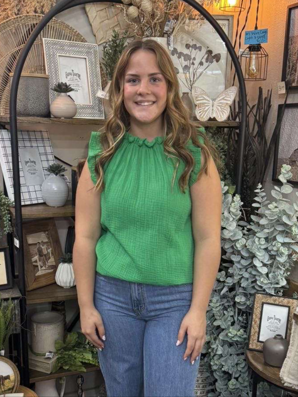Ruffle Neck Tank