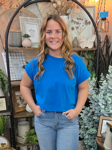 Cotton Folded Sleeve Top