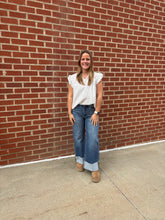 Load image into Gallery viewer, Polka Dot Ruffle Sleeve V-Neck Top