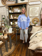 Load image into Gallery viewer, Blue Reversible Mock-neck Lake/Beach Sweatshirt