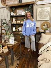 Load image into Gallery viewer, Blue Reversible Mock-neck Lake/Beach Sweatshirt