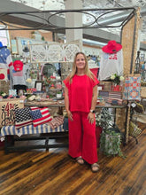 Load image into Gallery viewer, Red &amp; White Scuba Polka Dot Set