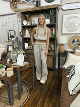 Load image into Gallery viewer, Striped Tank &amp; Drawstring Wide Leg Pants Set