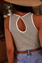 Load image into Gallery viewer, Black &amp; White Stripe Tank
