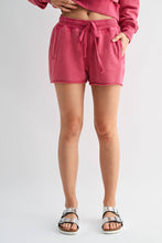 Load image into Gallery viewer, Plum Pink Mineral Wash Luxe Shorts