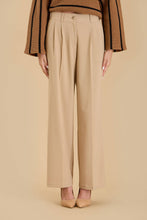 Load image into Gallery viewer, Khaki High Waist Pleated Dress Pant