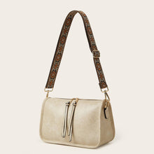 Load image into Gallery viewer, Bohemian Wide Shoulder Strap Crossbody Bag: Beige