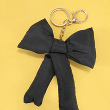 Load image into Gallery viewer, Puffy Bow Ribbon Bag Charm Keychain