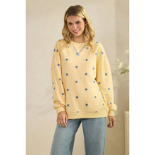 Load image into Gallery viewer, Yellow &amp; Blue Polka Dot Sweatshirt
