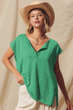 Load image into Gallery viewer, Jade Two Tone Side Slit Top