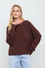 Load image into Gallery viewer, Burgundy Raw Edge Cropped Sweater