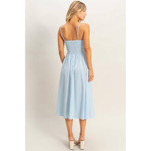 Load image into Gallery viewer, Blue Striped Spaghetti Strap Dress