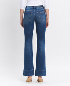 Vervet High Rise Trouser Hem Bootcut Jean