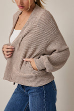 Load image into Gallery viewer, Oatmeal Cropped Cardigan