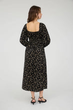 Load image into Gallery viewer, Black Floral Midi Dress