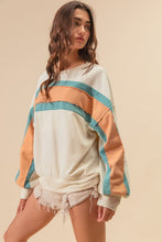 Load image into Gallery viewer, Ivory French Terry Color Block Sweatshirt
