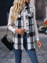 Load image into Gallery viewer, Gray &amp; Black Plaid Vest