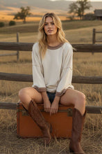 Load image into Gallery viewer, Ivory Mineral-Washed Oversized French Terry Top