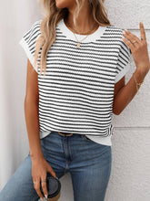 Load image into Gallery viewer, White &amp; Black Sweater Top