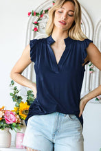 Load image into Gallery viewer, Black Butterfly Mandarin Collar Top