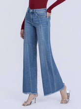 Load image into Gallery viewer, Vervet High Rise Frayed Hem Extreme Wide Jeans