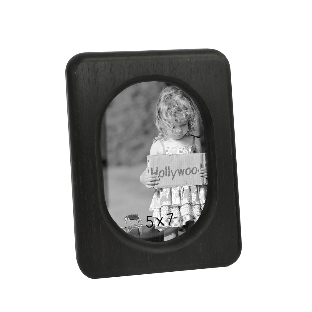 Black Rounded 5x7 Photo Frame