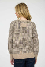 Load image into Gallery viewer, Khaki Jacquard Crew Neck Sweater