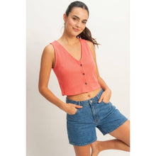 Load image into Gallery viewer, Coral Button Down Vest