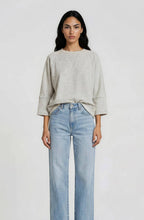 Load image into Gallery viewer, Melange Crew Neck Dolman Short Sleeve Sweatshirt