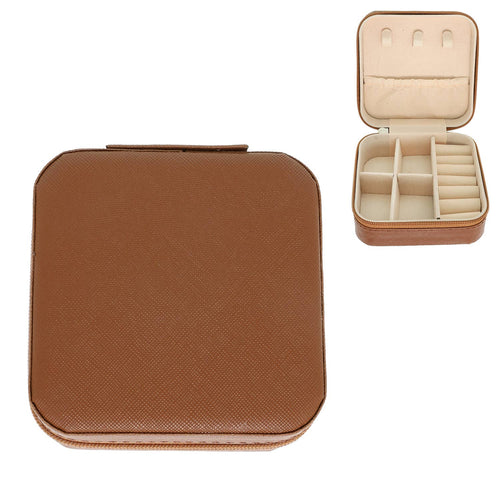 Brown Travel Jewelry Box