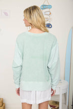 Load image into Gallery viewer, ACID WASH LONG SLEEVE SIDE SLIT KNIT TOP: Black