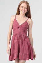 Load image into Gallery viewer, Rose Eyelet Twist Front Dress