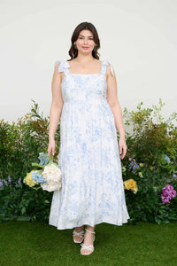 Blue Blossom Tiered Dress