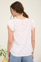 Load image into Gallery viewer, Pink Bow Top w/Ruffle Sleeve